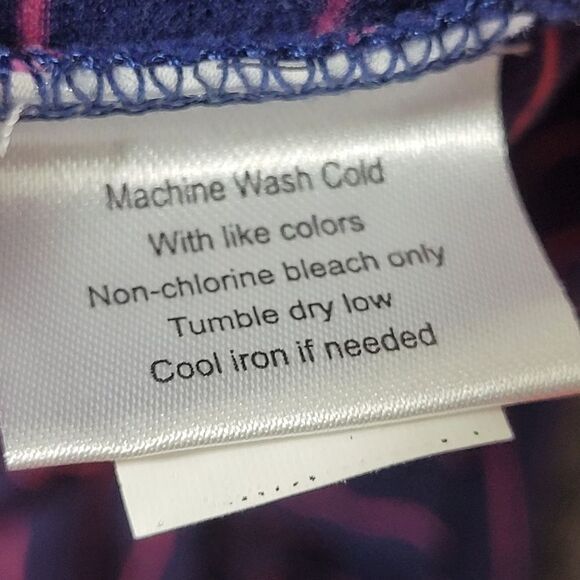 Peter Millar Men's XL Golf Polo Striped Purple Seaside Wash Crown logo Bottom - Picture 10 of 11